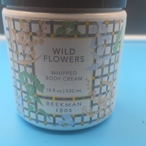 Beekman 1802 Wild Flowers Body Cream with Floral Design
